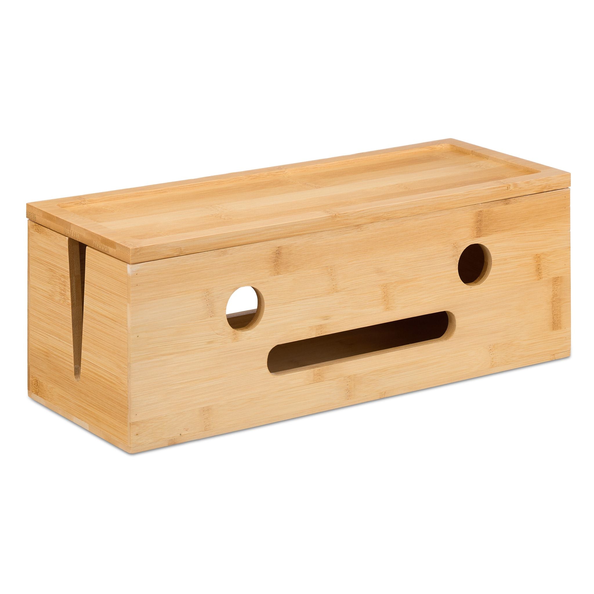 Kabelbox aus Bambus