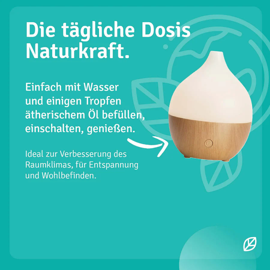 Kompakter Aroma USB Diffuser mit LED für ätherische Öle, 100 ml