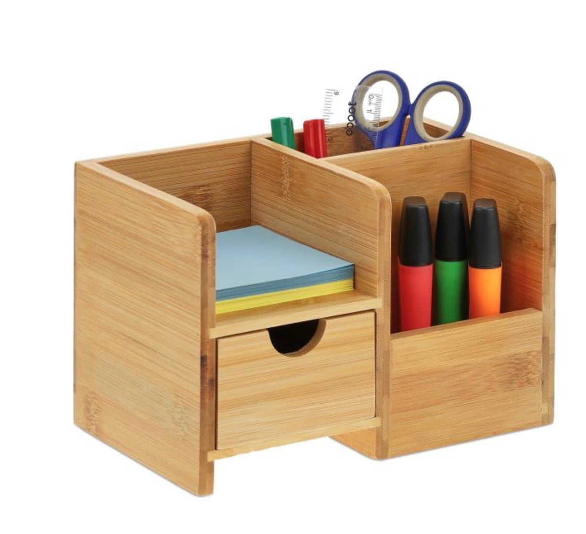 Schreibtisch Organizer aus Bambus